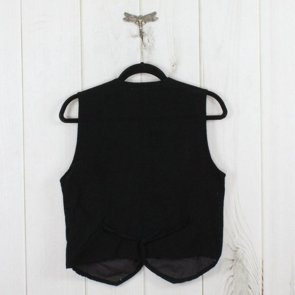 Vintage Inca Marka Peguche White Printed Handcrafts Wool Hand Made Vest Size L - Picture 8 of 9